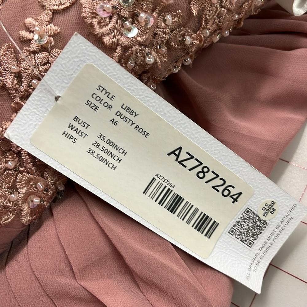 AZAZIE NWT "Libby" Mother/Aunt of the Bride Dusty Rose Bridesmaid/Prom Dress 6 - Picture 13 of 16